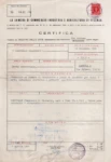 03_Certificado original de la Cámara de Comercio de Vicenza, primer registro de FRANCOM