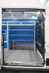 Baldas de estantería, cajones transparentes, correas y soportes portacables para Transit