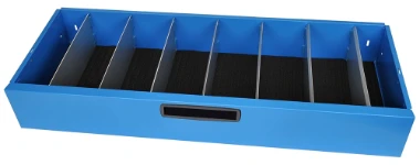 Cajón con separadores en aluminio para furgoneta