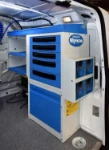 Costado derecho equipamiento Fiorino para instalaciones de leña y pellet.