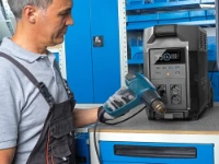 Ejemplo de herramienta funcionante con Power Station EcoFlow, compatible con equipamiento Syncro
