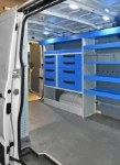 Equipamiento Crafter Volkswagen visto por la puerta lateral