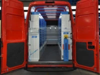 Rivestimento interno in legno e lamiera e portatutto per Jumpy