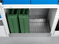 Estante en acero inoxidable para la recogida de líquidos