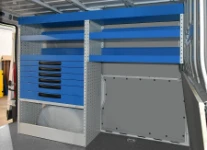 Estantería con montaje fuera de eje en el Ducato