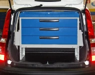 Rivestimento interno in legno e lamiera e portatutto per Jumpy