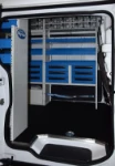 Berlingo Citroen con rivestimento interno in legno e lamiera