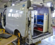Lado derecho del equipamiento Iñtra amtes del crash test