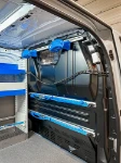Mampara del Volkswagen Transporter con rieles de aluminio, correas y soportes portacables