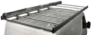 Portapaquetes en aluminio con portatubos en NV400 Nissan