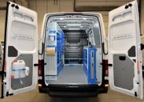 011_Crafter para carros elevadores con revestimientos de madera y acero en Syncro System