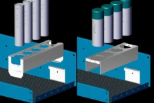 02_Inserción de bastidores en el estante de estantería Syncro para furgonetas
