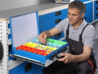 Cajoneras para furgonetas con bandejas para maletines