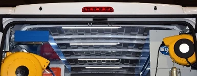 Desenrolla-tubo y desenrolla-cable unidos al generador