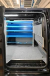 Revestimiento de mampara y plataforma de contrachapado marino resinado y estantería para Vivaro