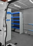 Scaffalatura Jumpy vista dalla porta laterale