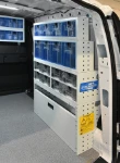 Zona de carga del Ford Transit Connect equipada para técnicos e instaladores